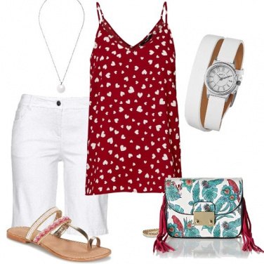 Outfit La canotta a cuoricini