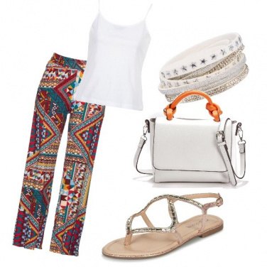 Outfit Pantaloni di geometrico colore