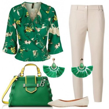 Outfit Bon ton in verde