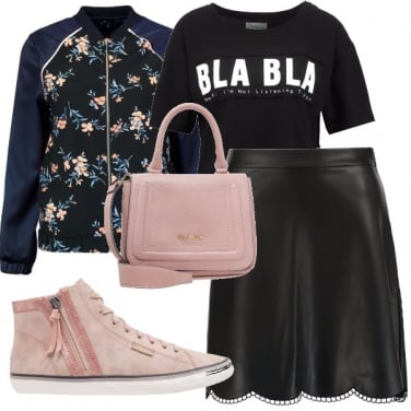 Outfit Con il bomber a fiori