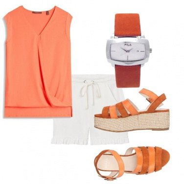 Outfit Orologio arancio