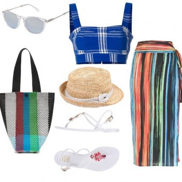 Outfit Basic, al mare con le righe