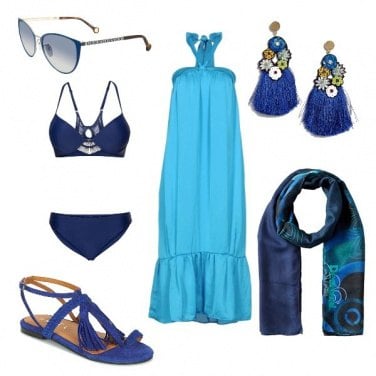 Outfit Turchese al mare