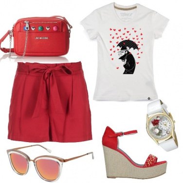 Outfit Rosso romantico