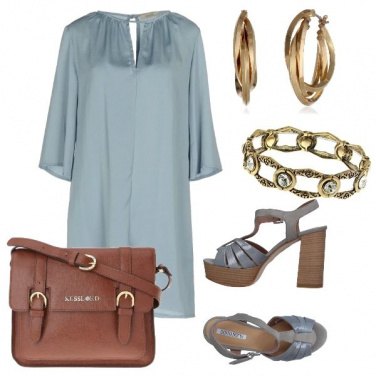 Outfit Vestito leggero e cartella