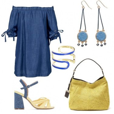 Outfit Blu e giallo