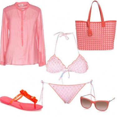Outfit Basic rosa arancio