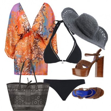 Outfit Con il bikini nero super chic...