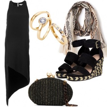 Outfit Nero e oro