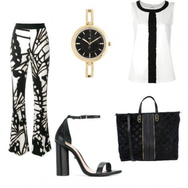 Outfit Ufficio bianco e nero