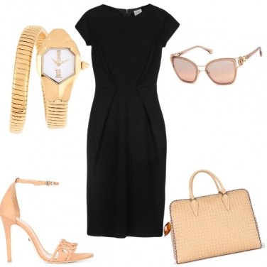 Outfit Tubino nero al mattino