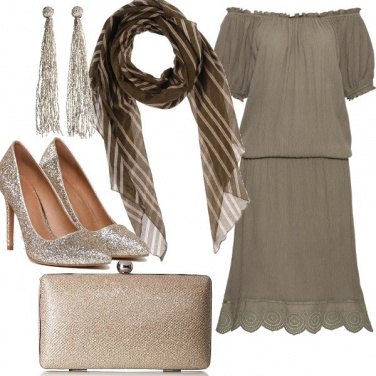 Outfit Bronzo e verde oliva