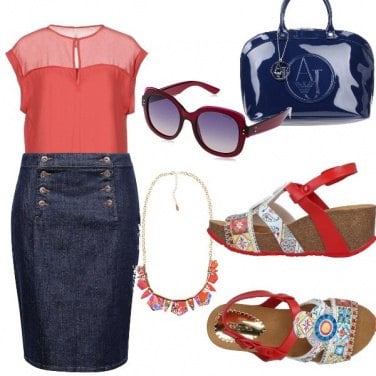 Outfit Red & blue
