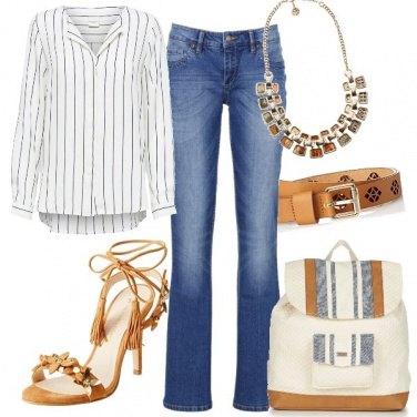 Outfit Denim e tacco a spillo
