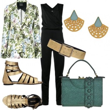Outfit Verde e oro