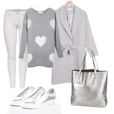 Outfit Grigio e argento