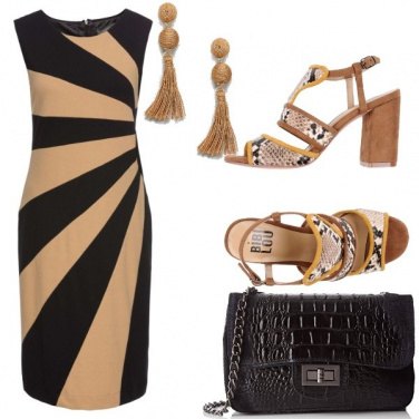 Outfit Caramello e nero