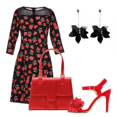 Outfit Fiori rossi