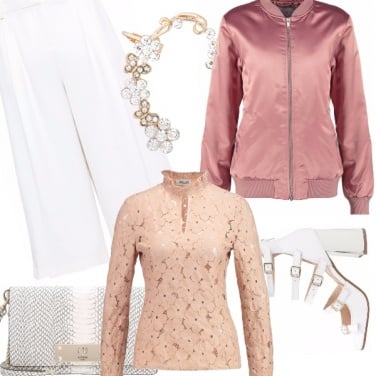 Outfit Il bianco e il rosa