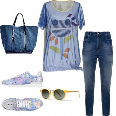 Outfit Jeans a spasso con cane