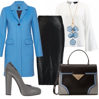 Outfit Il cappotto azzurro