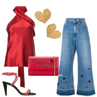 Outfit Vestita di cuori