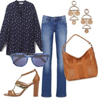 Outfit Tacco comodo e jeans