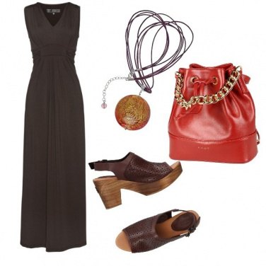 Outfit Red & chocolate