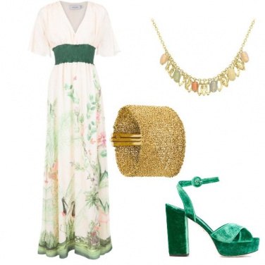 Outfit Verde e oro