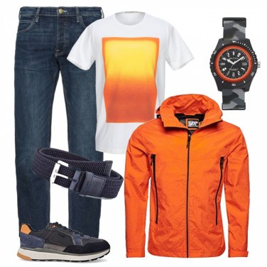Chaqueta hombre naranja Superdry | Bantoa