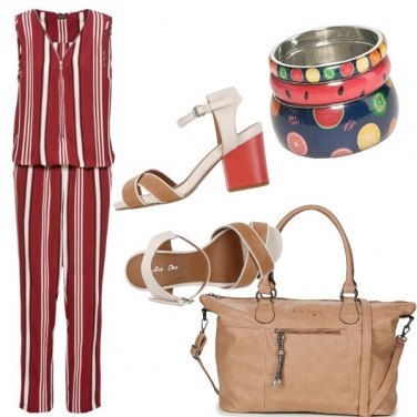 Outfit La tuta rigata