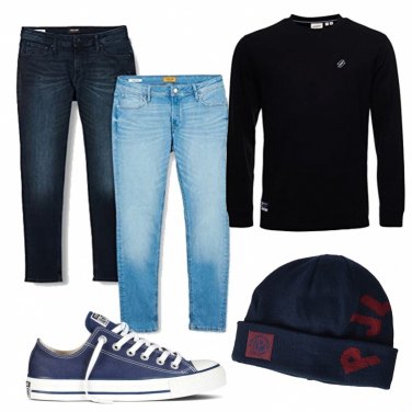 Outfit converse azules discount hombre