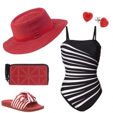 Outfit Mare accessoriato di rosso
