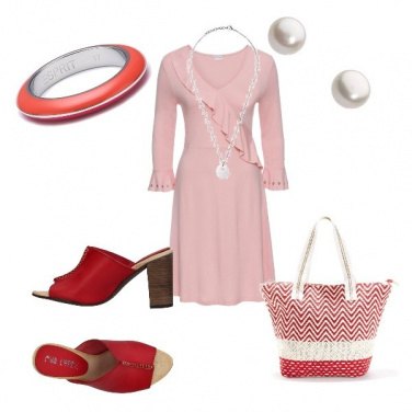Outfit Rosa e rosso