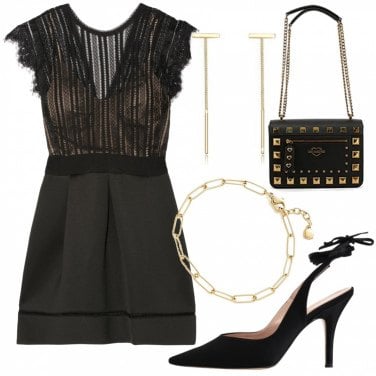 Outfit Vestidos cortos Negro Un solo color Mujer: 4 Outfit Mujer | Bantoa