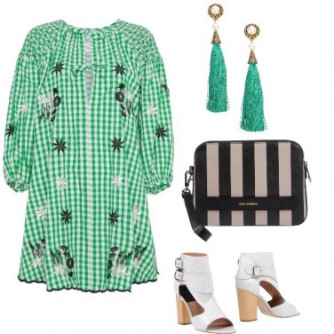 Outfit Vichy in verde