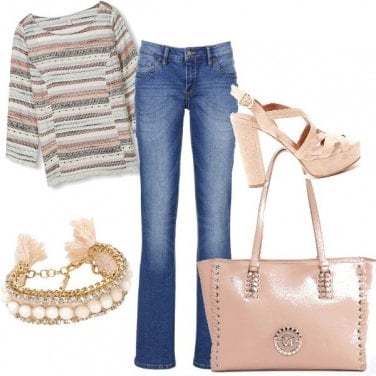 Outfit Basic rosa cipria
