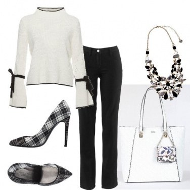 Outfit Geometrie in bianco e nero
