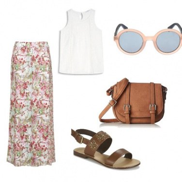 Outfit Gonna a fiori