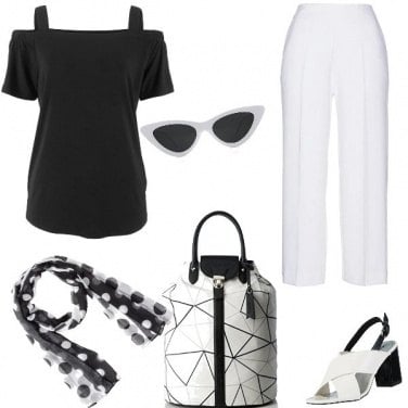 Outfit Bianco e nero