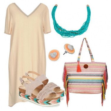 Outfit La borsa in tela multicolor