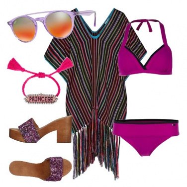 Outfit Il copricostume a righe
