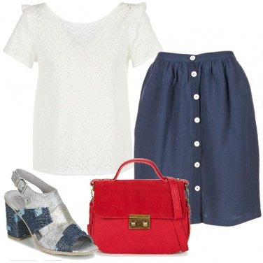 Outfit I bottoni sulla gonna