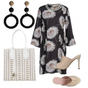 Outfit Macro margheritine sul vestito