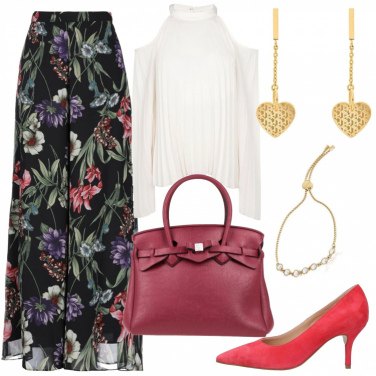 Outfit Pantalones Negro De flores Mujer: 2 Outfit Mujer | Bantoa