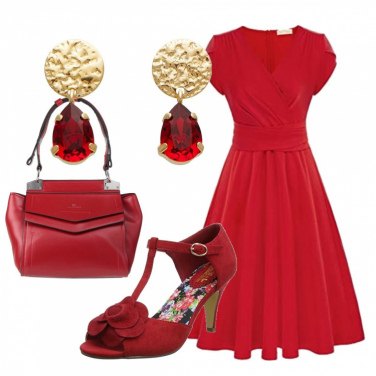 Outfit Vestiti midi/longuette Rosso Donna: 3 Outfit Donna | Bantoa