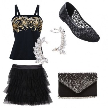 Outfit Nero sexy senza tacchi