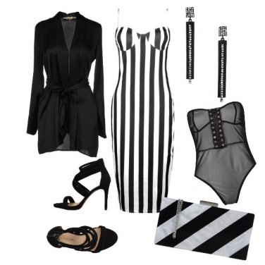 Outfit Sexy black and white