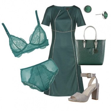 Outfit Bon ton in verde bosco