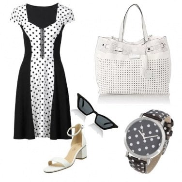 Outfit Pallini bianchi e neri